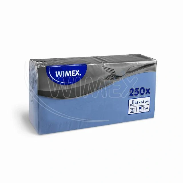 Ubrousky 2vrstvé, nebesky modré 33 x 33 cm [250 ks](PAP FSC Mix) (86927) P3,4N