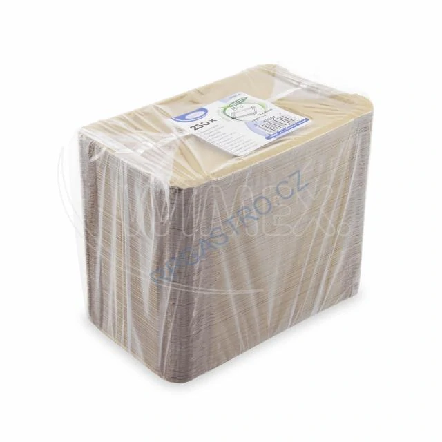 Papírové tácky (FSC Mix) nepromastitelné kraft 13 x 20 cm `č.4` [250 ks] (48004)