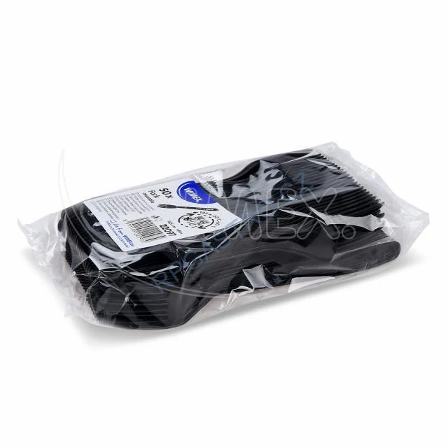 Vidličky (PP) opakovaně použitelné černé 18,5cm [50 ks] (22097-11C)