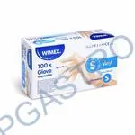 Rukavice (Vinyl) pudrované bílé `S` [100 ks] (68120)