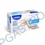 Rukavice (Vinyl) pudrované bílé `M` [100 ks] (68121)