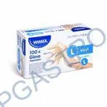 Rukavice (Vinyl) pudrované bílé `L` [100 ks] (68122)