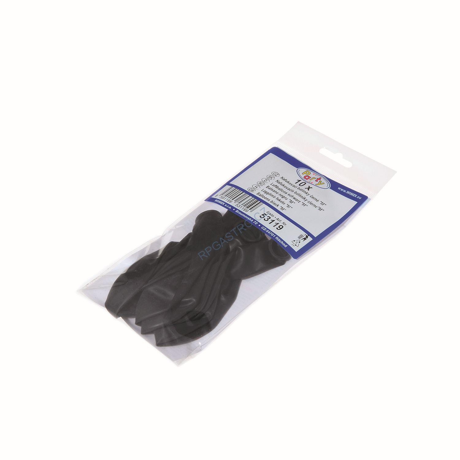 Nafukovací balónky černé M [10 ks] (53119 - 6C)