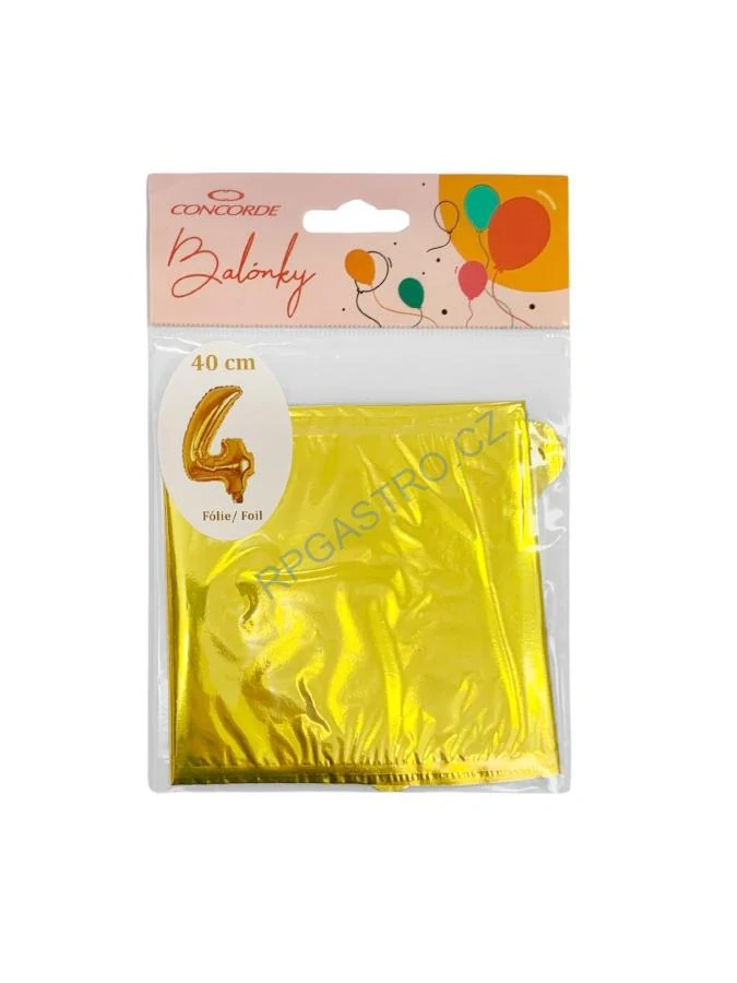 Balónek CONCORDE fóliový 40cm, č.4, zlatá (A294) 