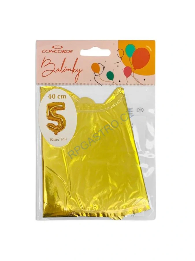 Balónek CONCORDE fóliový 40cm, č.5, zlatá (A295) 