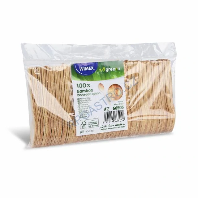 Kávové lžičky (bambusové FSC 100%) 11cm [100 ks] (66505)