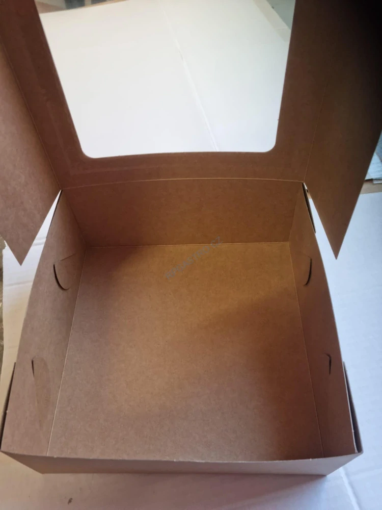 Krabice s okénkem KRAFT 22 x 22 x 9 cm, FSC Mix [1 ks] (71705.26)