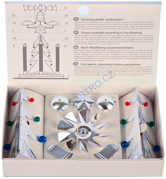 Andělské zvonění - zvonící stromek - stříbrný - doprava zdarma