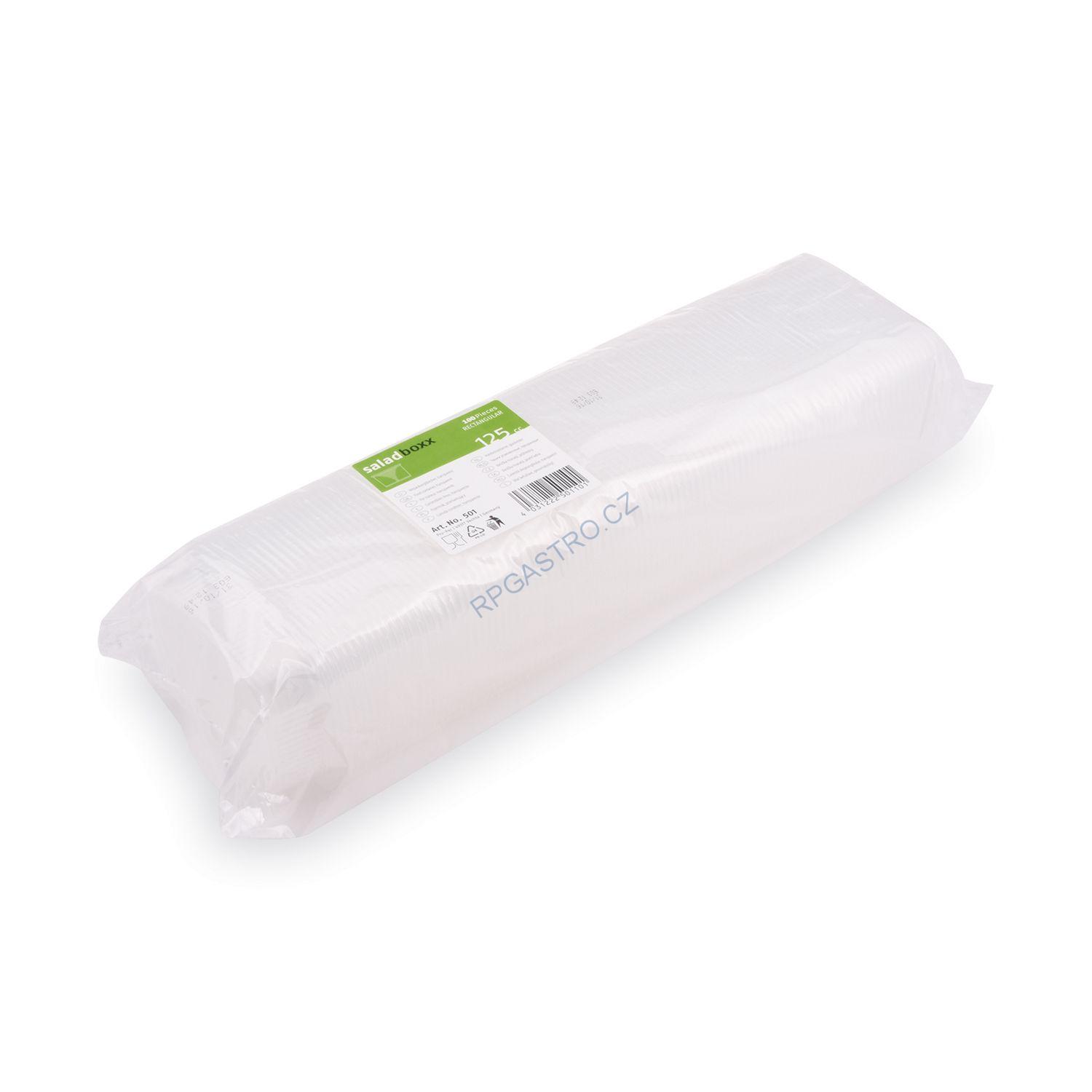 Miska hranatá průhledná 125 ml (PP) [100 ks] (77312)