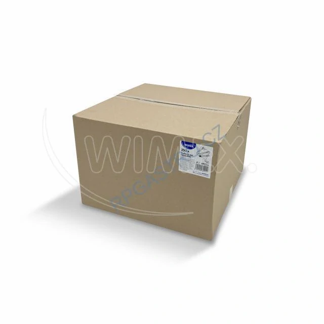 Sada příboru, bílá (nůž + vidlička + lžíce + ubrousek) hyg. balená, opakovaně použitelná [250 ks] (65024)