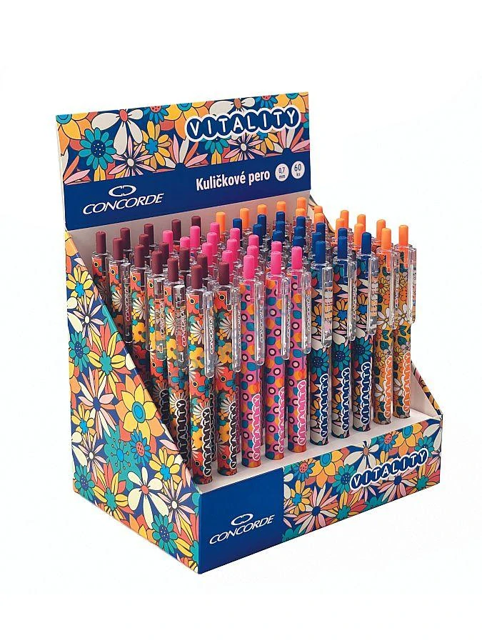Kuličkové pero CONCORDE Vitality, asort, modré