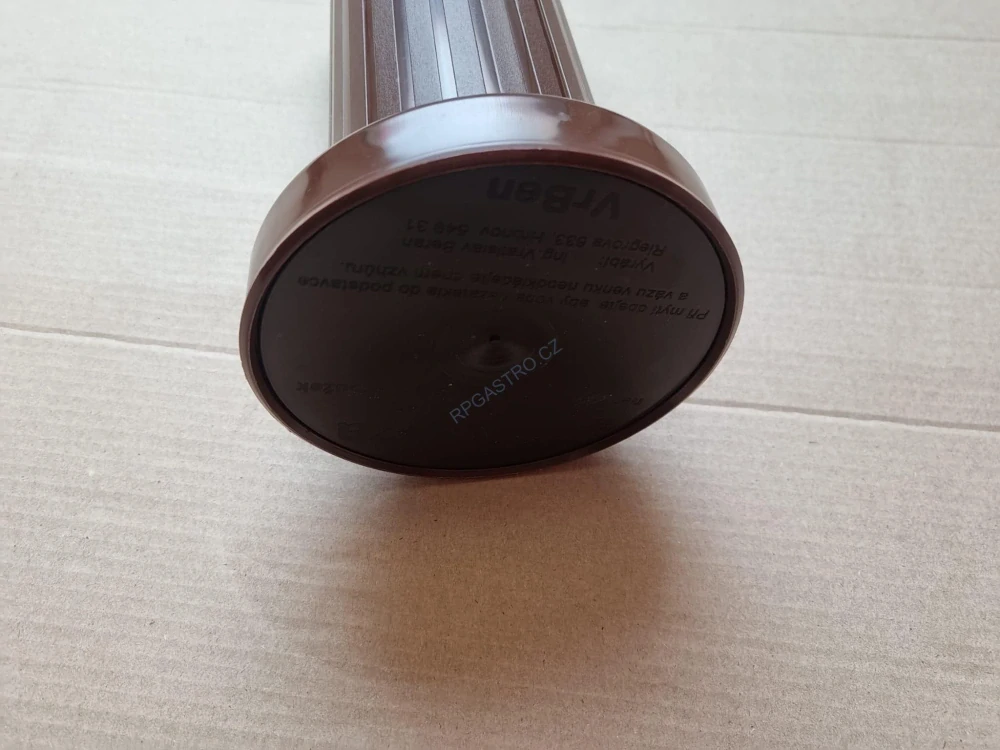 Váza na hrob Rovná se závažím 21,6 cm, hnědá