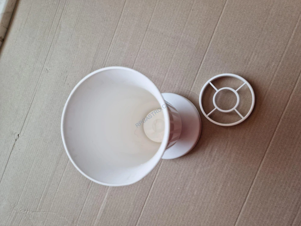 Váza na hrob se závažím Kalich 23,4 cm - bílá