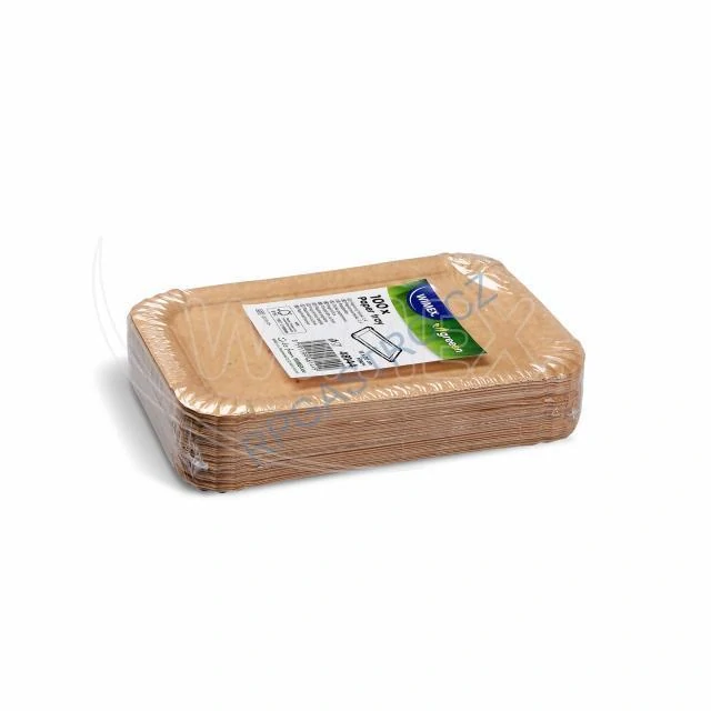 Papírové tácky kraft 13 x 20 cm (č.4) FCS Mix [100 ks] (48144)