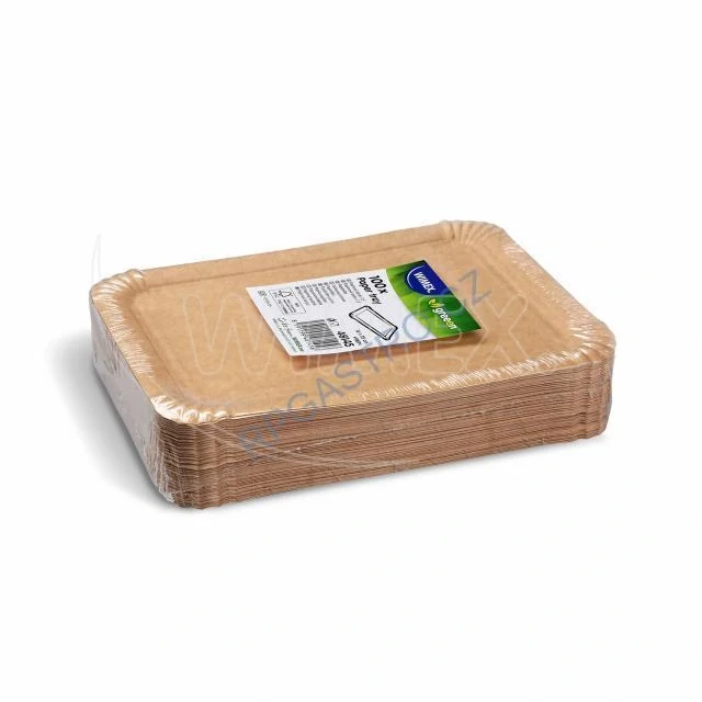 Papírové tácky kraft  16 x 23 cm (č.5) FSC Mix[100 ks] (48145)