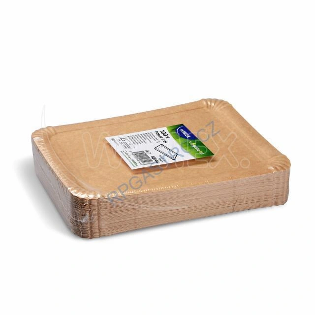 Papírové tácky kraft 18 x 26 cm (č.6) FSC Mix [100 ks] (48146)