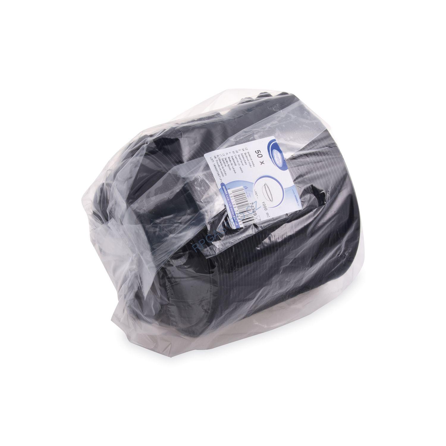 Salátová miska černá 1000 ml (PET) [50 ks] (74389)