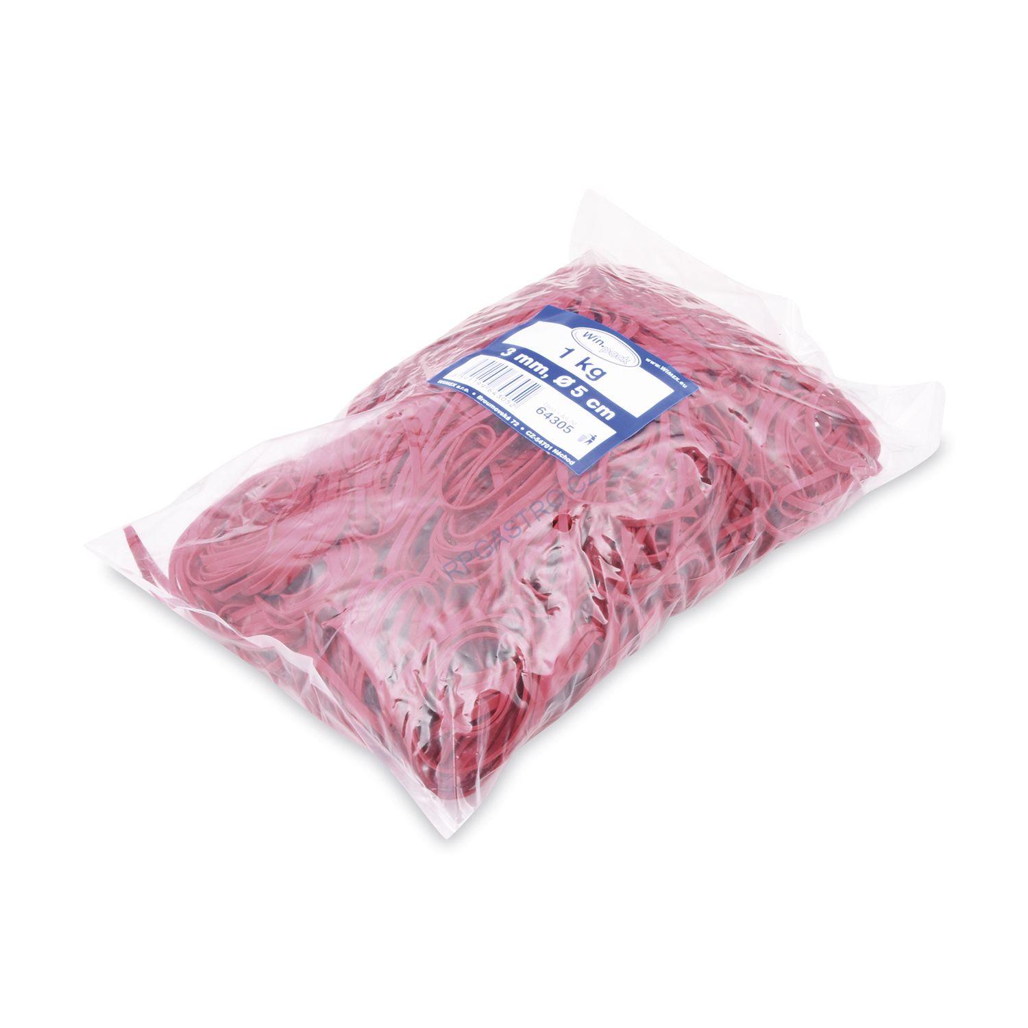 Gumičky červené silné (3 mm, Ø 5 cm) [1 kg] (64305)