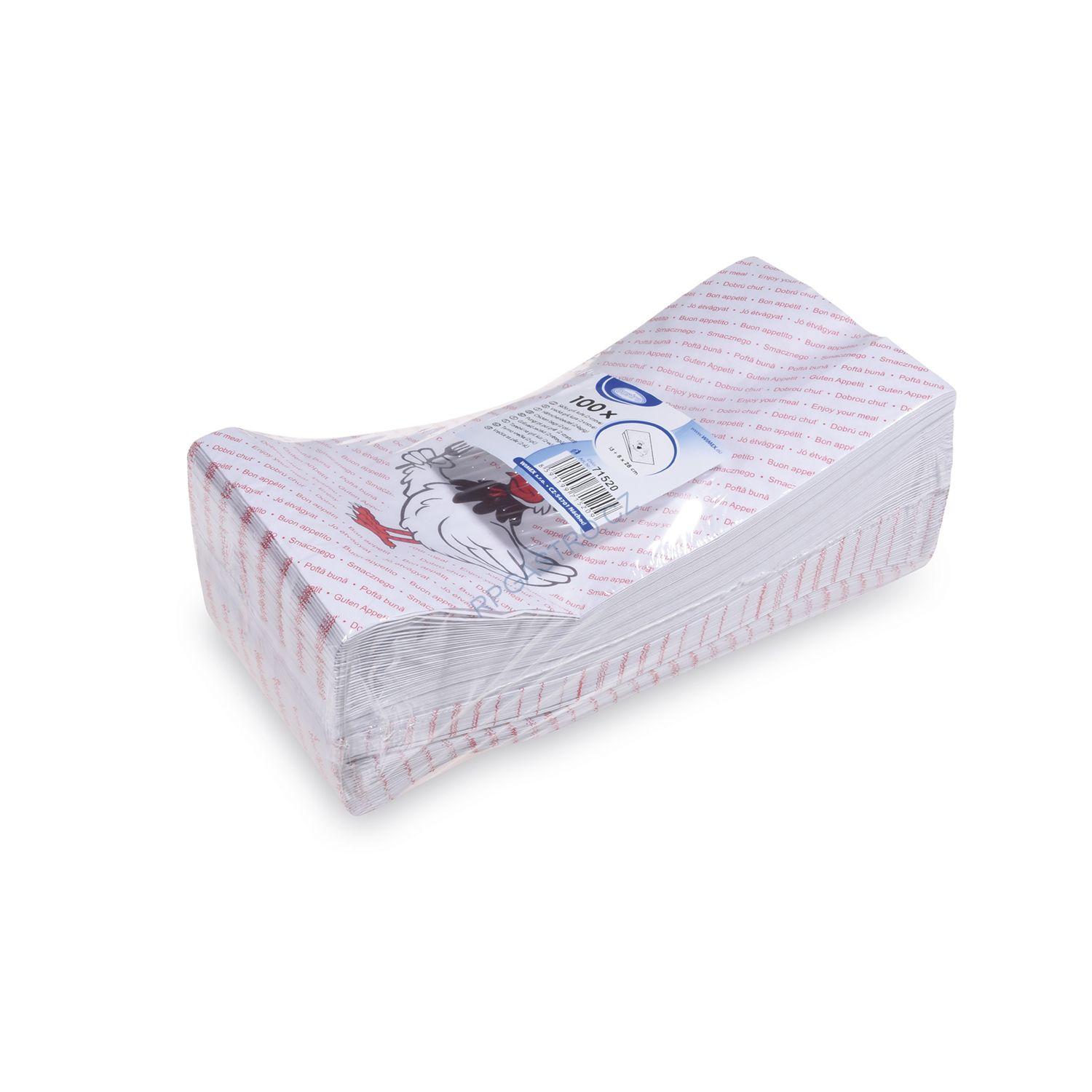 Sáčky na 1/1 grilované kuře 2-vrstvé (13+8 x 28 cm) [100 ks] (71520)