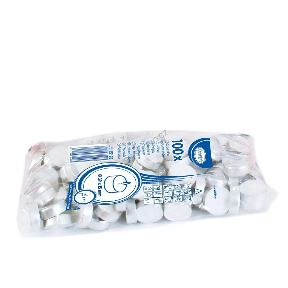 Čajové svíčky v kalíšku Ø 39 mm, 4 h. [100 ks] (35199) - CH7C