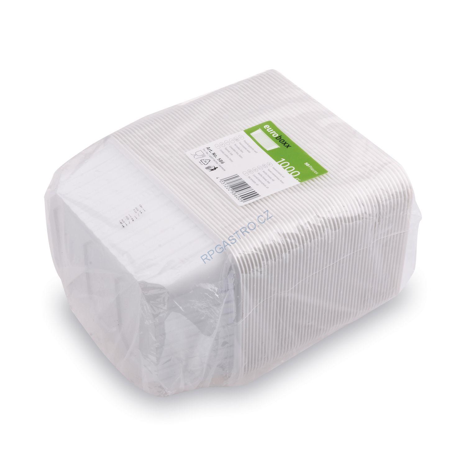 Vanička hranatá průhledná 1000 ml (PP) [50 ks] (77510)