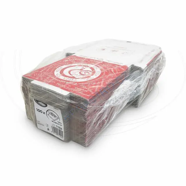 Krabice na pizzu z vlnité lepenky 24 x 24 x 3 cm [100 ks] (71924)