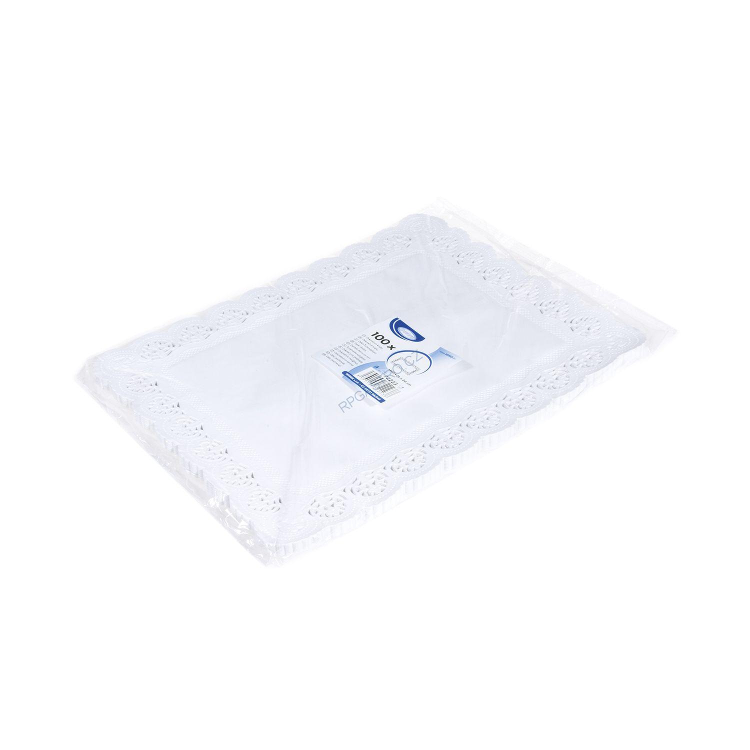 Dekorativní krajky hranaté 26 x 34 cm [100 ks] (72223)