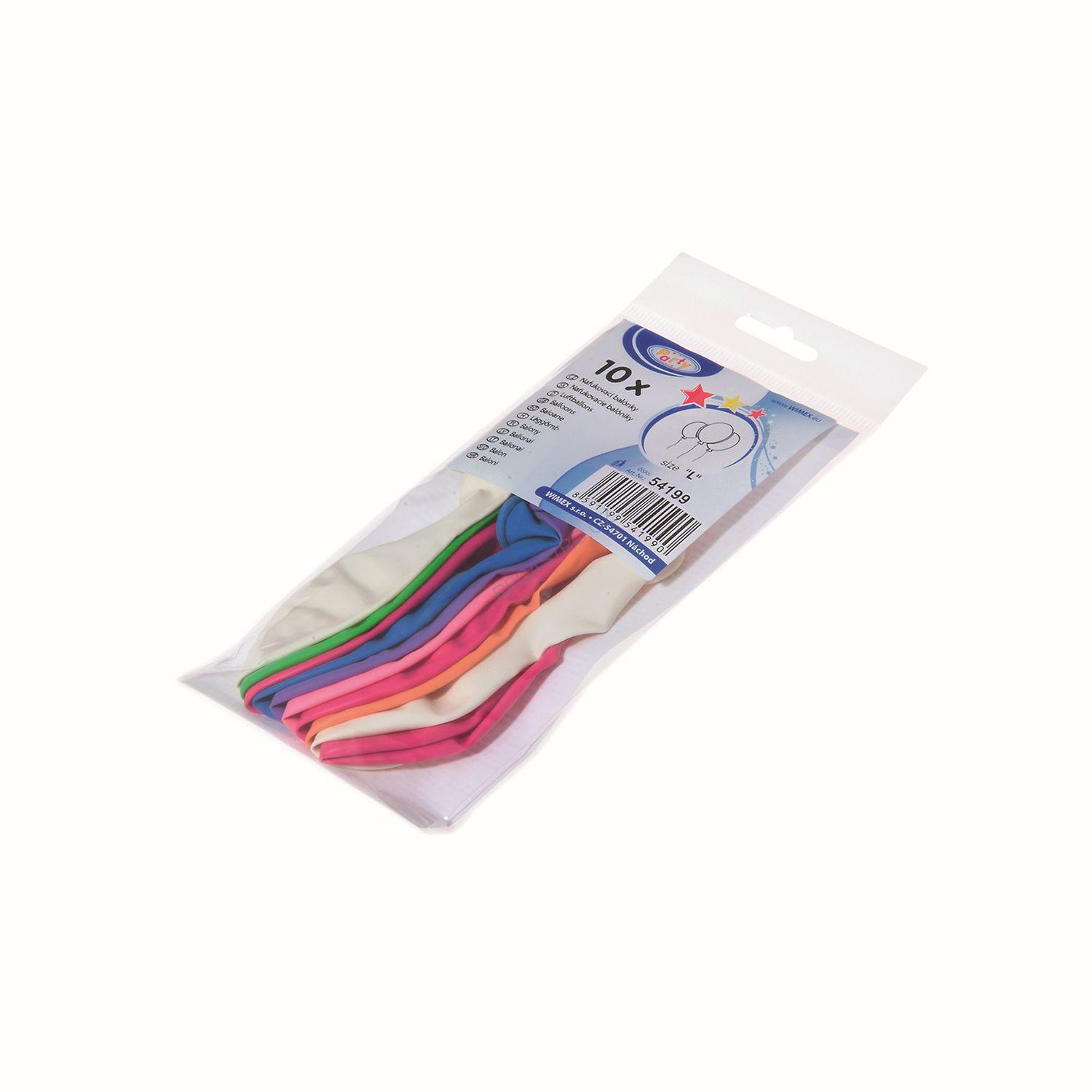 Nafukovací balónky barevný mix L [10 ks] (54199 - 6C)