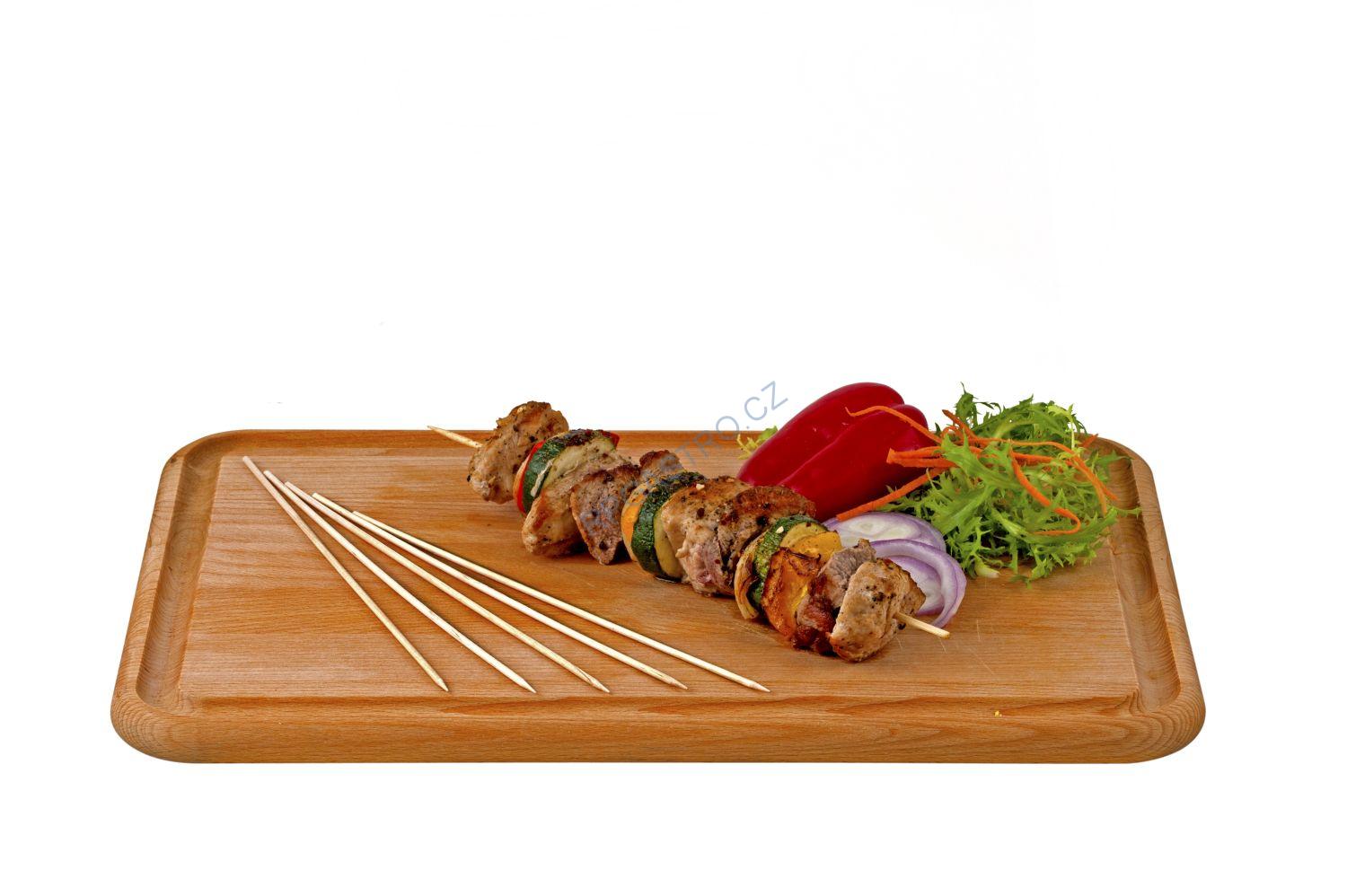 Dřevěné špejle hrocené 25 cm, Ø 3 mm [100 ks] (66752 - 6A)