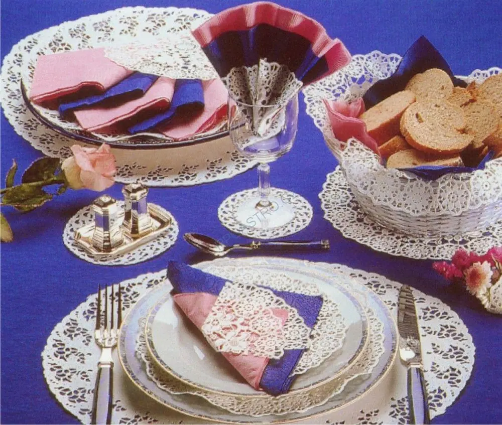 Dekorativní krajky kulaté Ø 24 cm [100 ks] (72324)