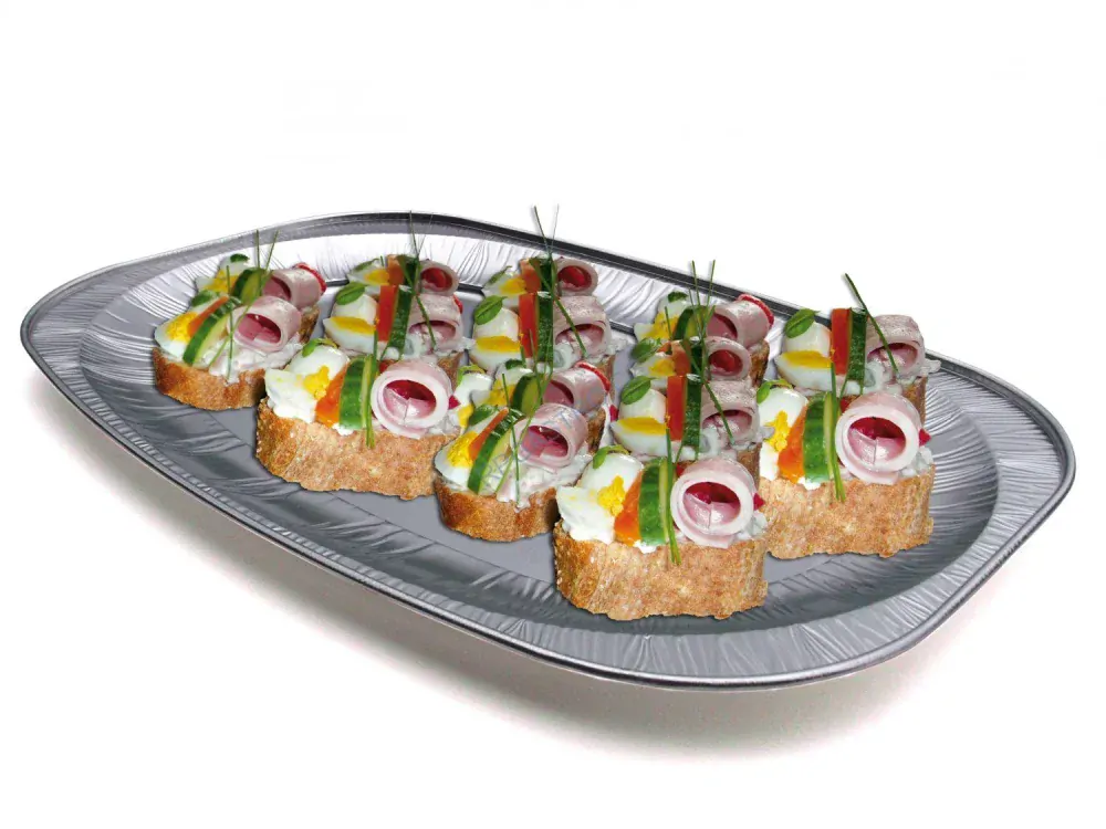 Podnos oválný ALU 54,5 x 36 cm [5 ks] (65055)