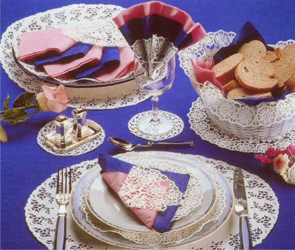 Dekorativní krajky kulaté Ø 16 cm [100 ks] (72316)