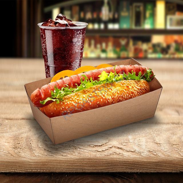 Papírové misky (FSC Mix) nepromastitelné, kraft (300 ml) 13,5 x 7 x 4,5 cm [250 ks] (48330)