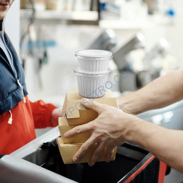 Termo-miska "airpac" kulatá bílá 350 ml, Ø 11,5 cm, [25 ks] (PP414 - 1N)