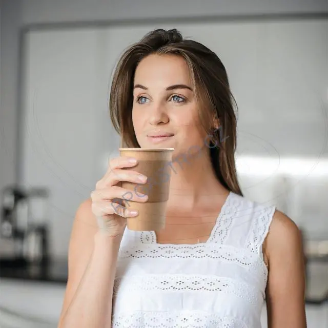 Manžeta papírová, hnědá pro kelímky Ø 80 mm [100 ks] (76480)