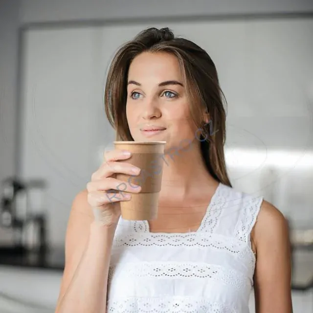 Manžeta papírová, hnědá pro kelímky Ø 90 mm [100 ks] (76490)