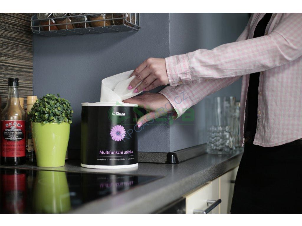 Multifunkční utěrka 1-vrstvá, 17cm,110 útržků, bez dutinky [1 role] (170020 - E12A)