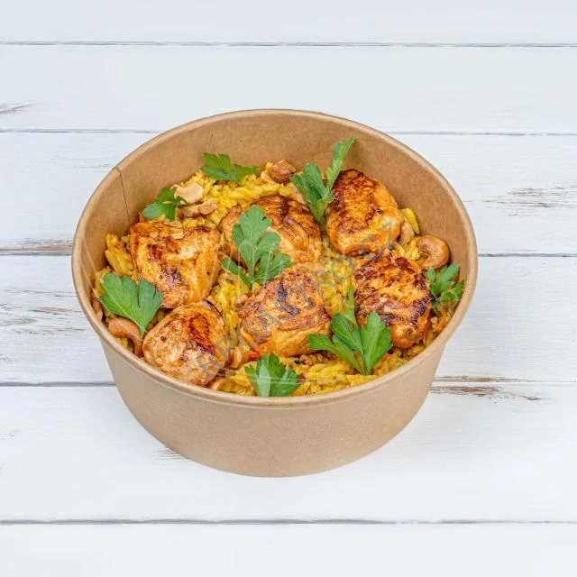 Papírové misky kulaté nepromastitelné kraft Ø150mm x 62mm, 750 ml [50 ks] (82707)