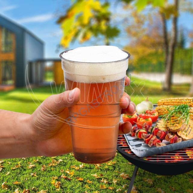 Kelímek vratný 0,5 l Reware Cheers, kouřový (PP) [25 ks] (PP750)