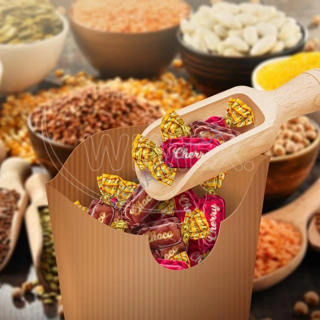 Papírový sáček (FSC Mix) s křížovým dnem kraft 17 x 26 cm `1kg` [1000 ks] (71009)