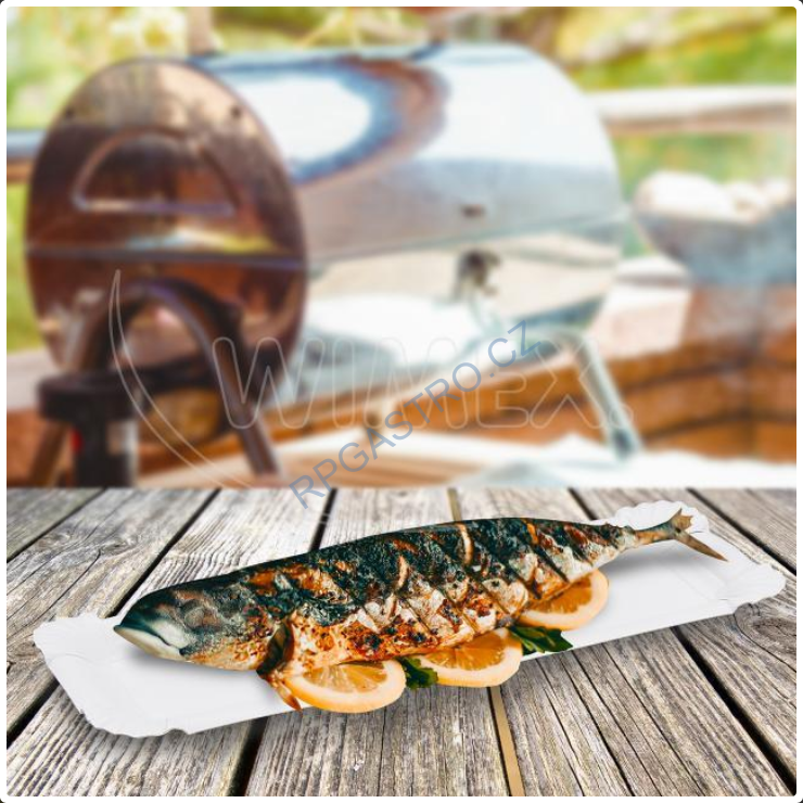 Papírové tácky 8 x 23 cm (100% celulóza) [250 ks] (71111)