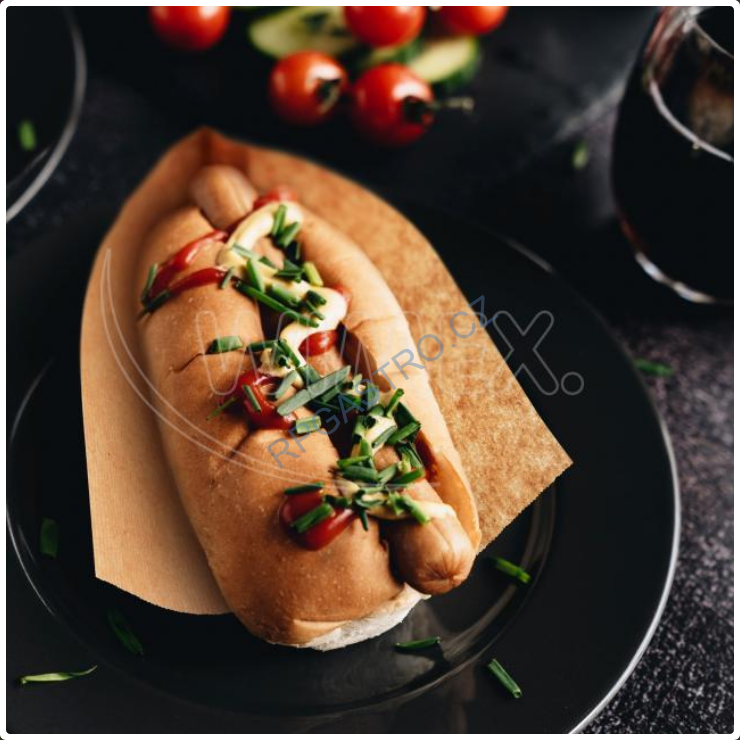 Papírové sáčky na hotdog hnědé 10 x 19 cm [500 ks] (71557)