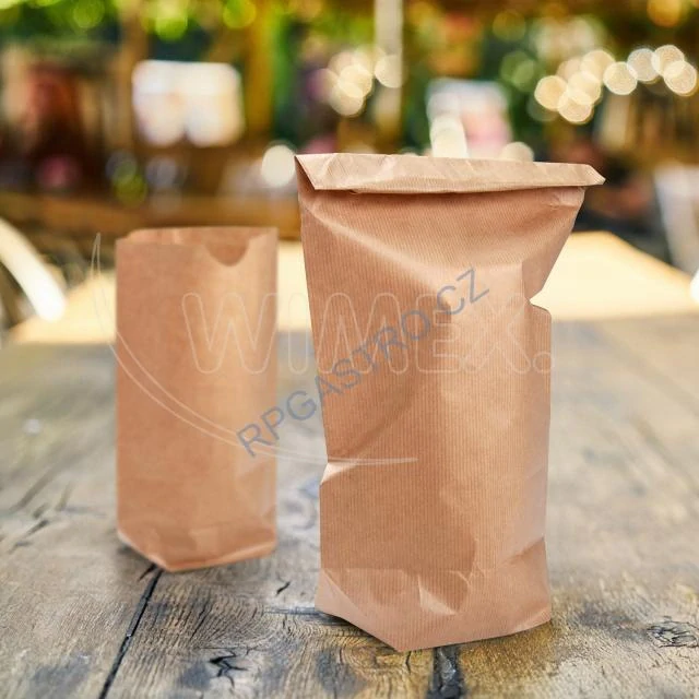 Papírový sáček (FSC Mix) s křížovým dnem kraft 36 x 52 cm `10kg` [250 ks] (71090)