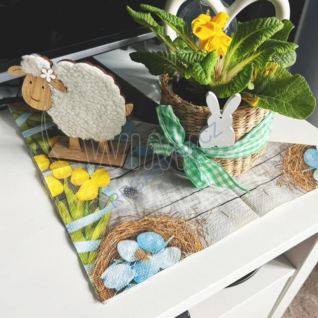 Velikonoční ubrousky 3-vrstvé 33 x 33 cm (PAP - FSC Mix), 20 ks  (83072 - CH3N)