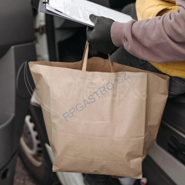 Neposíláme - Papírová taška hnědá 45+17 x 48 cm [25 ks](47444) pouze osobní odběr