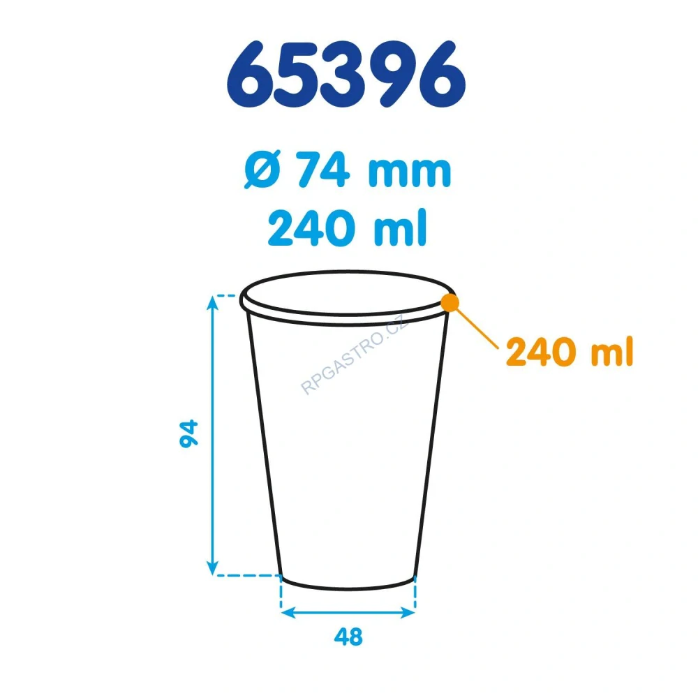 Papírové kelímky zelené (PAP/PE) (Ø 74 mm), 240 ml [10 ks] (65396)