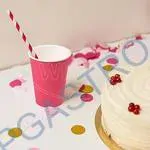 Papírové kelímky fuchsia (PAP/PE) (Ø 74 mm), 240 ml [10 ks] (65398)