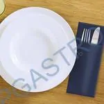 Ubrousky PREMIUM 32 x 40 cm "CutleryStar" (kapsy na příbor) tmavě modré [50 ks] (89003)