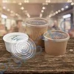 Plastová víčka (PP) pro papírové misky Ø115mm  [50 ks](76930 - E64,P8A)