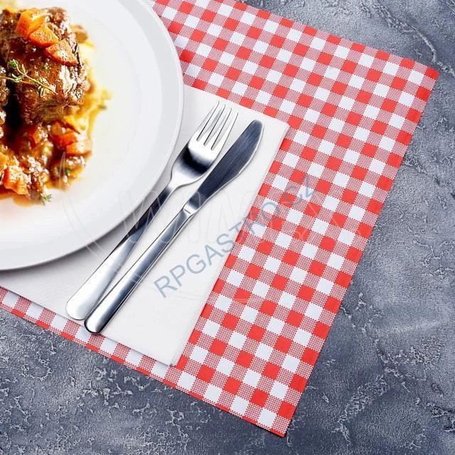 Papírové prostírání Karo červené 40 x 30 cm [200 ks]  (70151)